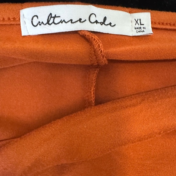 Culture Code Dolman Sleeve Mini Dress Sz XL Pumpkinspicy Orange Cowl Neck Party - Picture 7 of 7